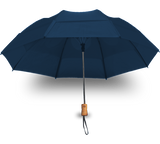 GustBuster - 43" Metro Auto Open WindProof Travel Umbrella  **OPTION - Engrave Handle!** - UmbrellasAndBeyond