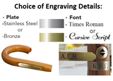 Personalized engraved handle plates and fonts