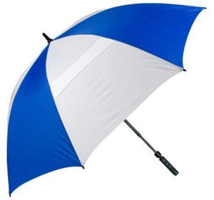 Haas-Jordan - Hurricane 345TA 62" Auto Open Telescoping Shaft Windproof Umbrella - Royal Blue and White