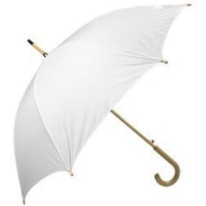 Haas-Jordan - 48" Auto Open Fashion Stick Umbrella - White