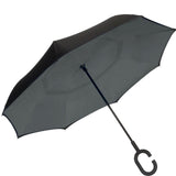 ShedRain - 48" Stick Reverse Umbrella - UnbelievaBrellaâ„¢ - Charcoal